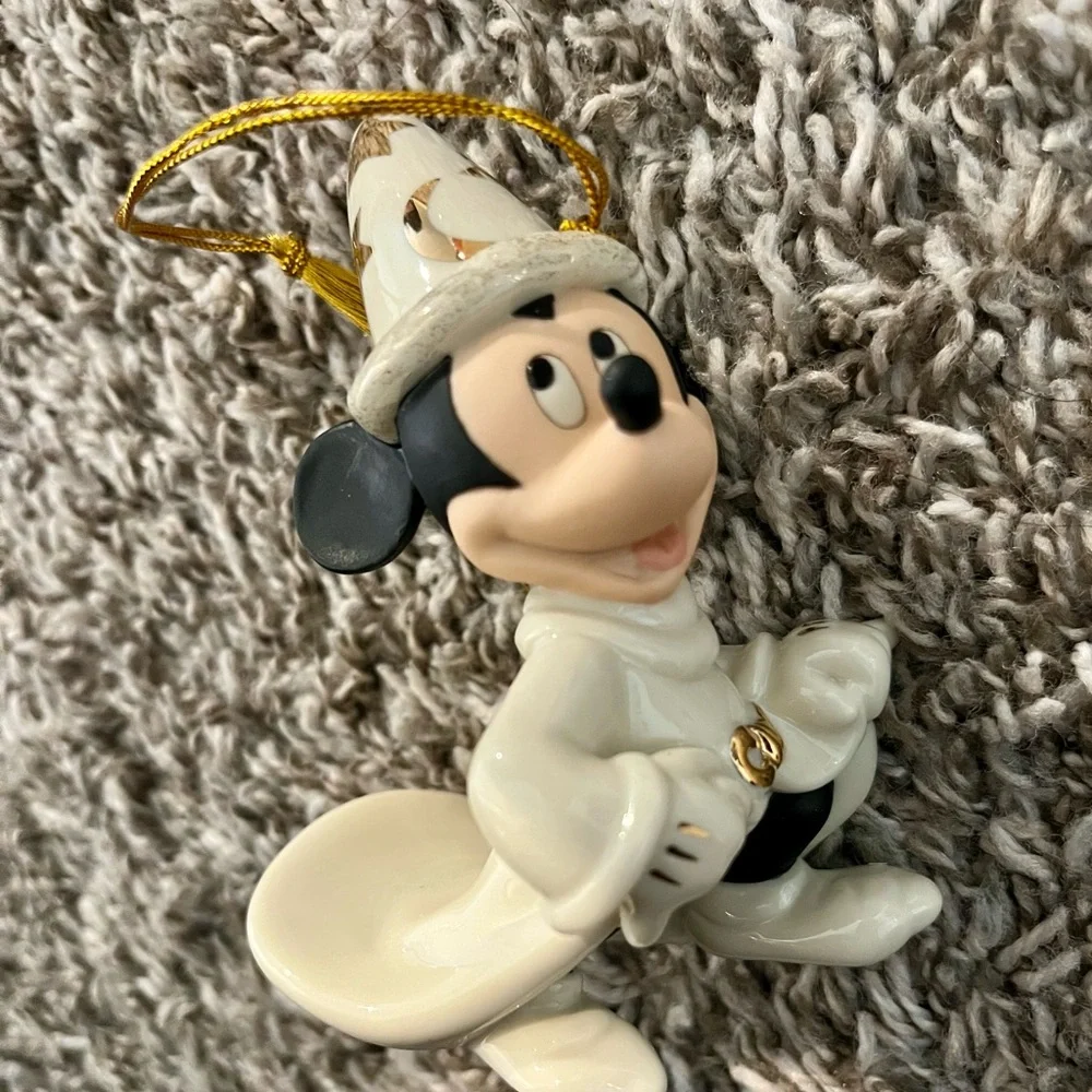 Lenox Disney Fantasia Mickey Mouse Holiday Ornament - Cream and Black - Picture 2 of 9